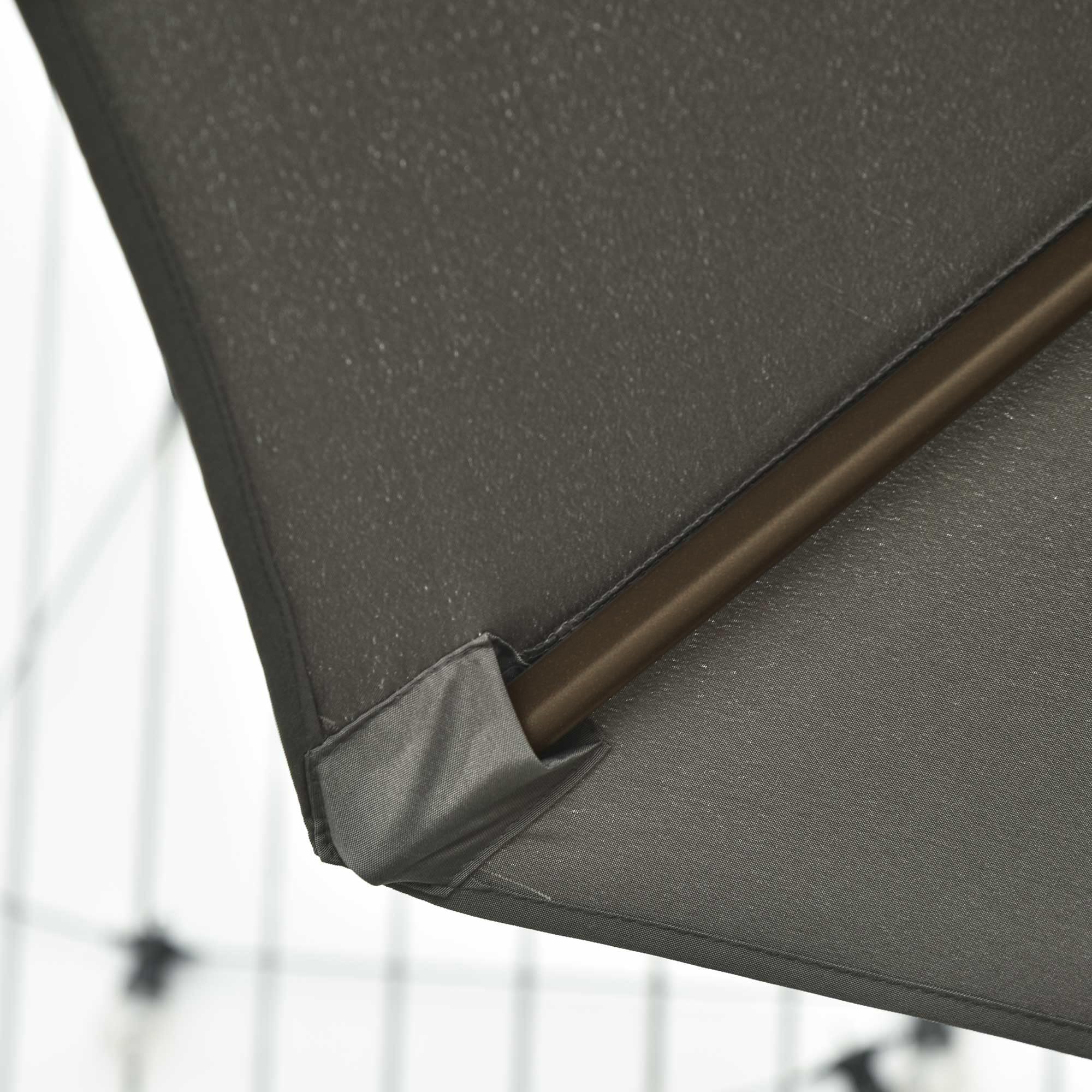 Outsunny Ośmiokątny parasol przeciwsłoneczny, obracany parasol 360° z krzyżową podstawą, 8 korbek w zestawie z aluminiową ramą. Ø 3 x 2,5H m