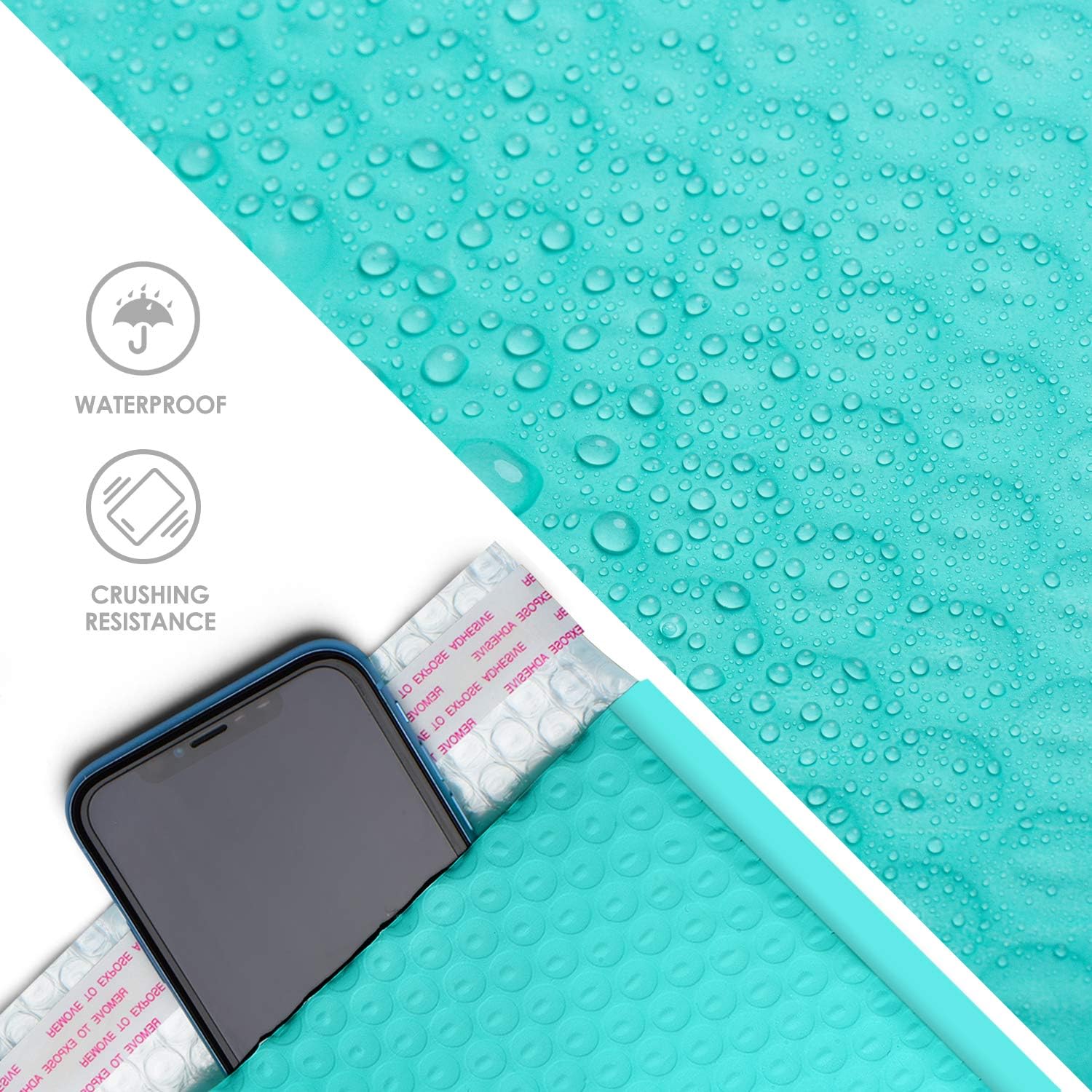 Switory 50pcs Padded Envelopes A5 Bubble Mailers 6x10In Packaging Bags Small Bubble Envelopes Wrap Envelope Mailer Bags Poly Mailers 15.3cmx22.9cm - Image 5