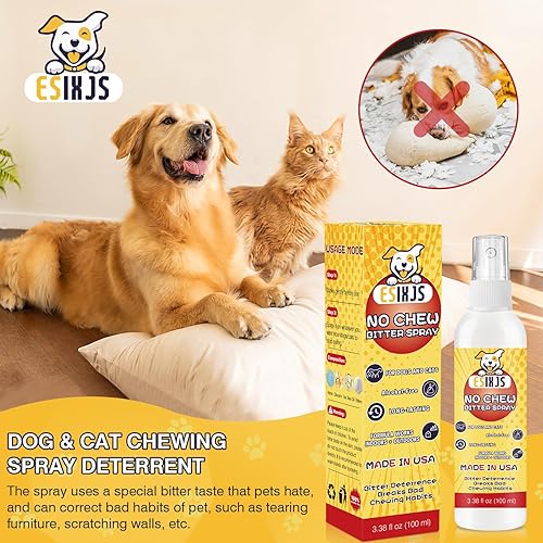 Miniatura 5 de Spray sin masticar para perros con manzana amarga para cachorros, evita que los perros mastiquen los muebles, spray antilamedoras para perros