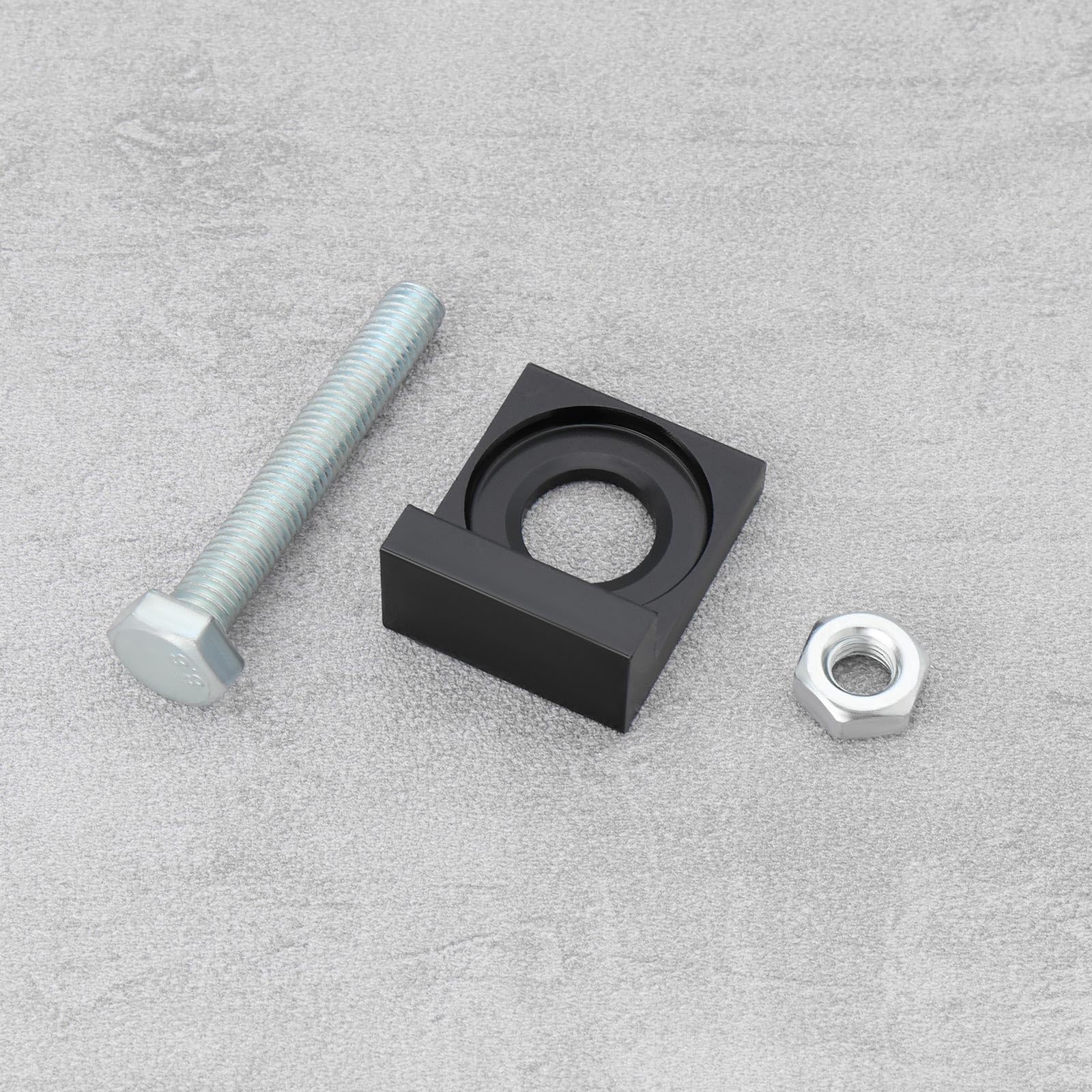ECSiNG 2 piezas Tensor de cadena de motocicleta con agujero de 15 mm Ajustador de cadena CNC para bicicleta de motor de tierra Motocicleta 50cc 70cc 90cc 110cc 125cc Negro