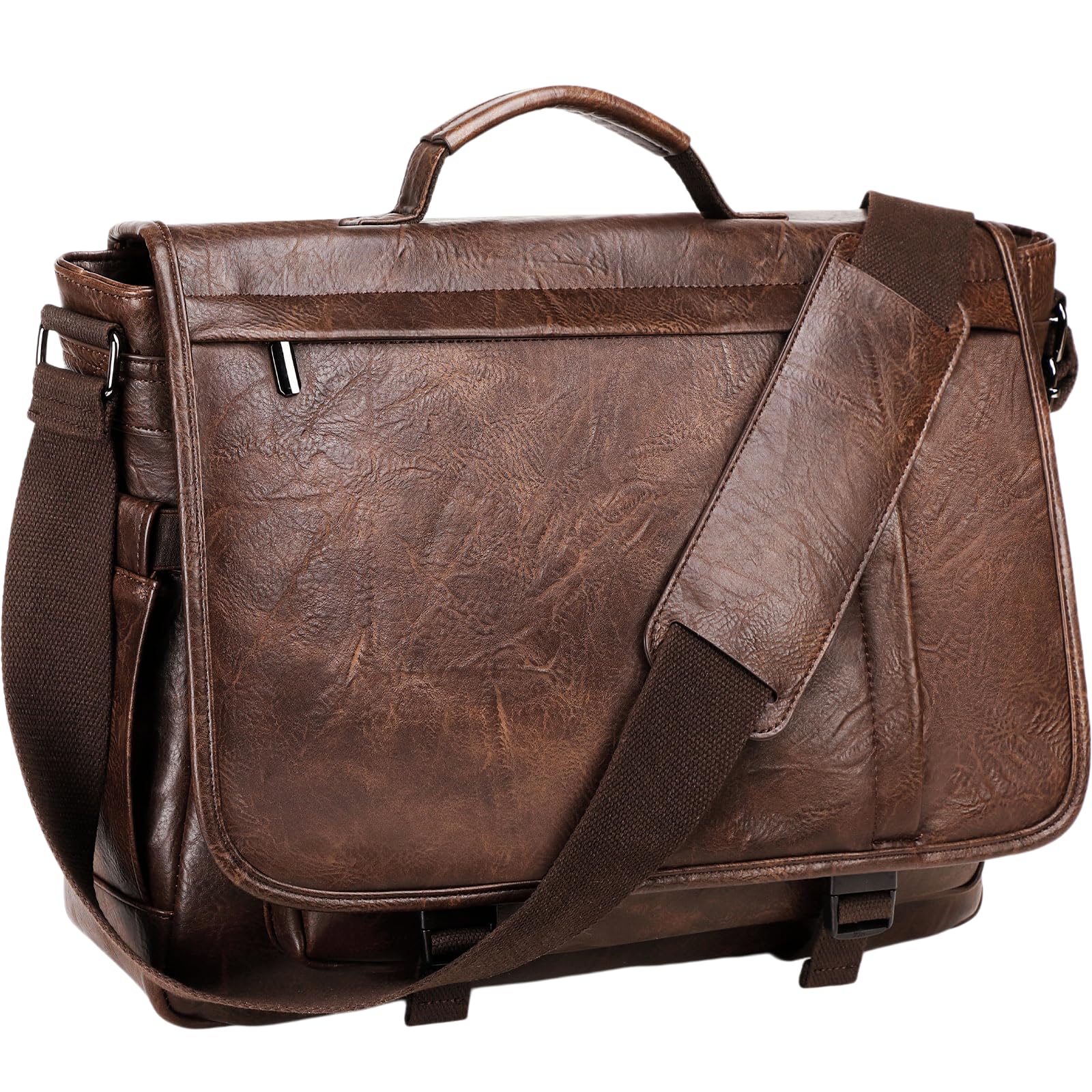 Borsa messenger per uomo: borsa per computer portatile in pelle PU valigetta da lavoro grande porta computer per ufficio università viaggi