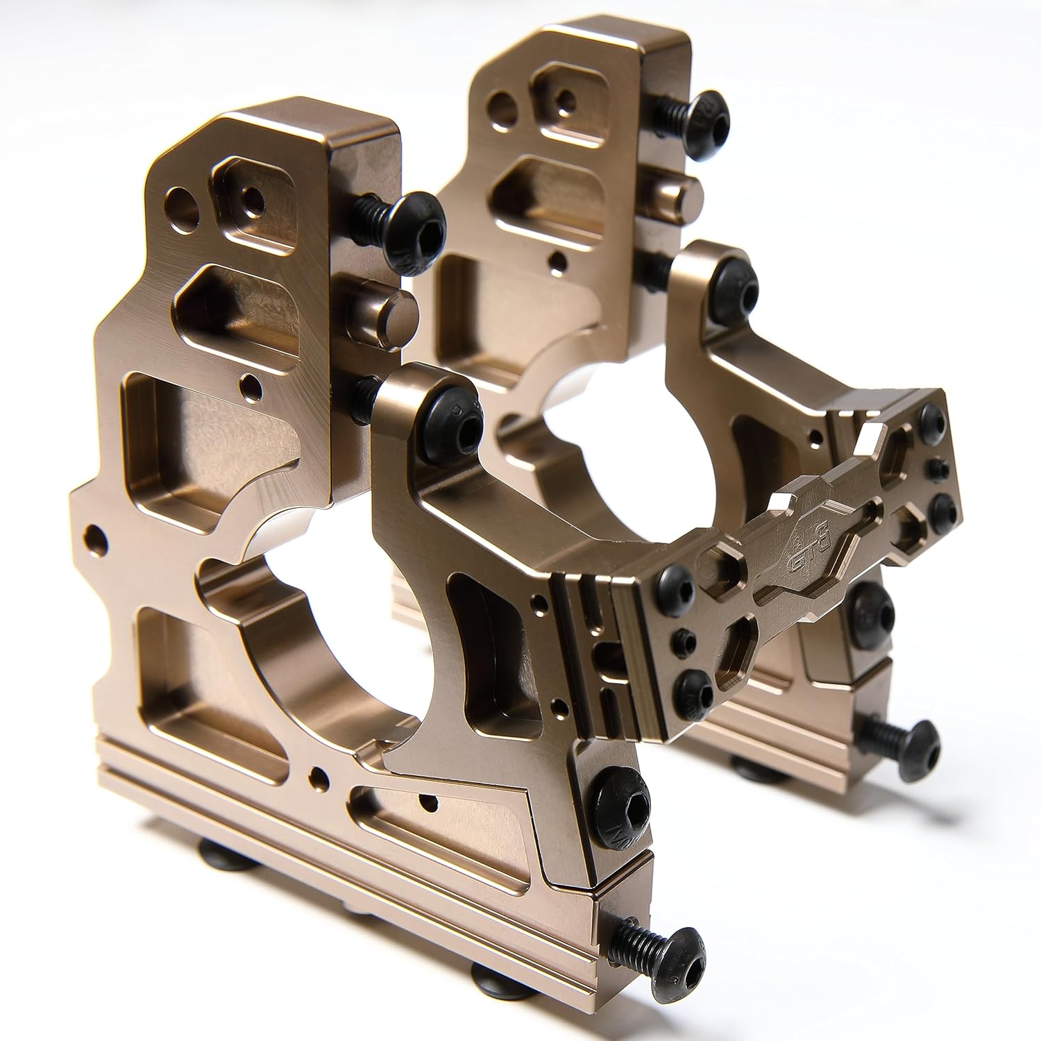 GTBRacing CNC Aluminum Front & Rear Metal Center Diff Differential Bracket Set for 1/5 RC Car Losi DBXL DBXL-E 1.0/2.0 MTXL Upgrade Part (Front+Rear Red)
