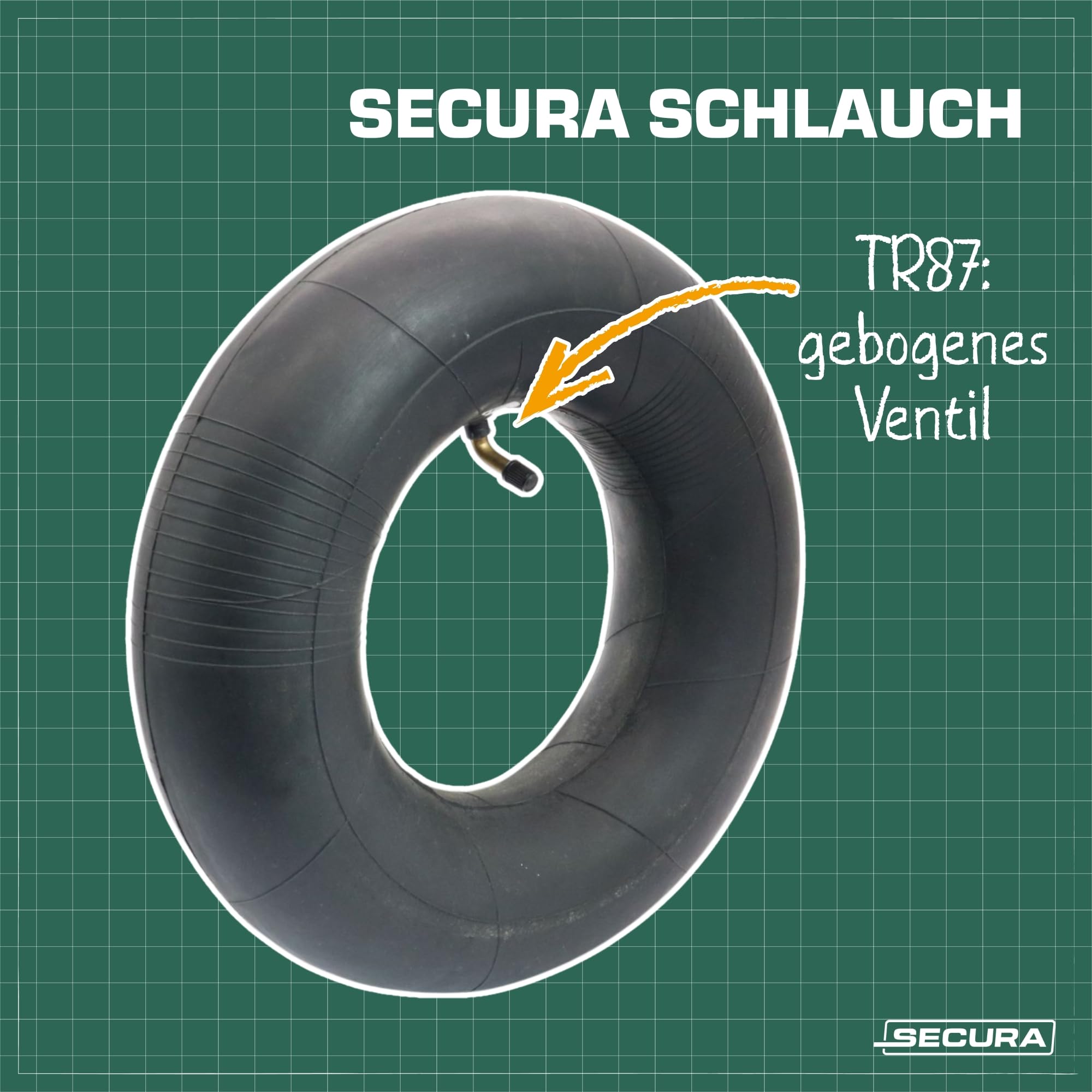 SECURA 2x Reifen 15x6.00-6 tubeless inkl. Schläuche mit Winkelventil TR87