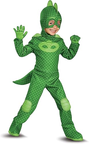 Miniatura 1 de Disfraz de Gekko de PJ Masks de lujo, talla 78, color verde, Verde