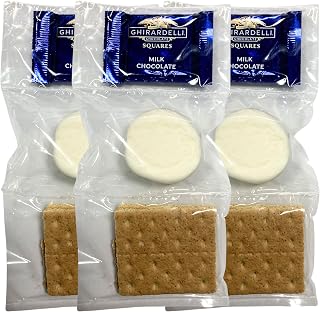 WBB | SMORES KIT STRIP | Individually packaged set : Graham Crackers, Marshmallow, Chocolate | Make delicious smores (25 sets) (Milk)