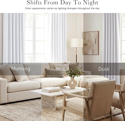 Miniatura 7 de PONY DANCE - Cortinas opacas aisladas térmicamente, set de 2 cortinas opacas con bolsillo para barra pestaña trasera, paneles de cortinas opacas,