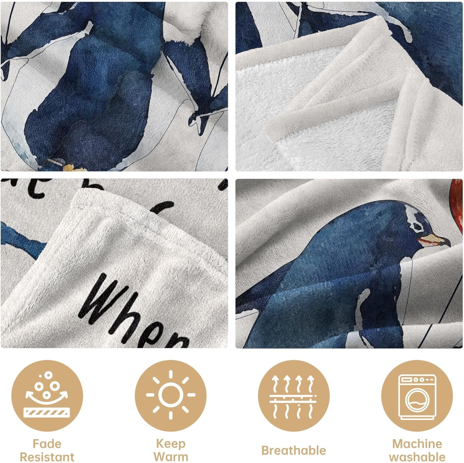 Funny Gifts for Her Him, You are My Penguin Blanket Gift, Anniversary Wedding, Valentines, Christmas, Birthday Gifts for Girlfriend, Boyfriend, Wife, Husband, Couple, Romantic I Love You Gift, 60*50in 6 812fU qtHDL. AC SL1500