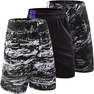 3PCS / Set Men's Running Shorts Quick Dry Running Shorts Basketball Pants Sports Pants (3pcs Short/Set17,XL)
