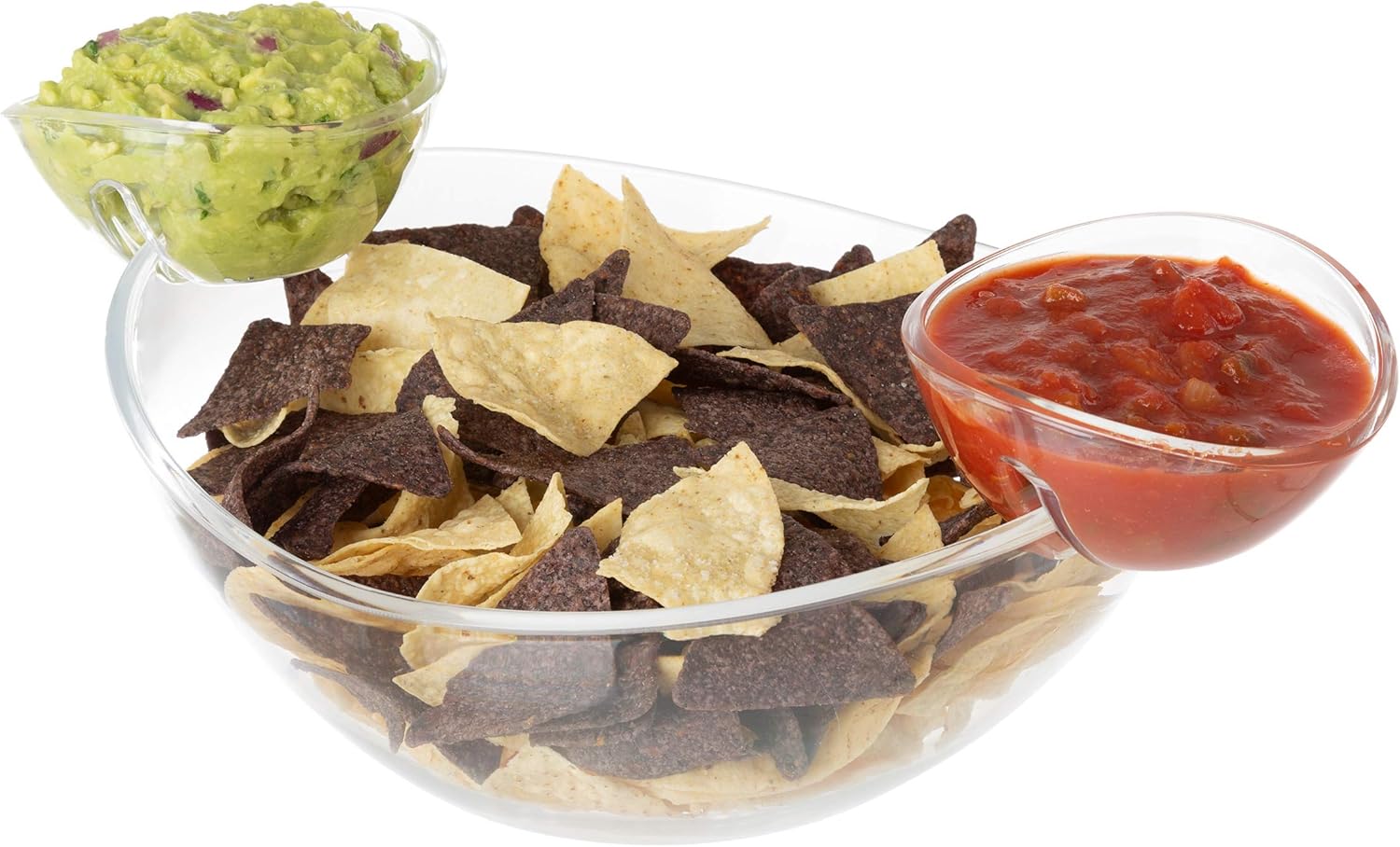  | Chip and Dip Bowls-3 PC Appetizer Snack Serving Dishes-Indoor Outdoor Servingware for Chips, Salsa, Fruit, Veggies, Dips and More by Classic Cuisine: Chip & Dip Sets