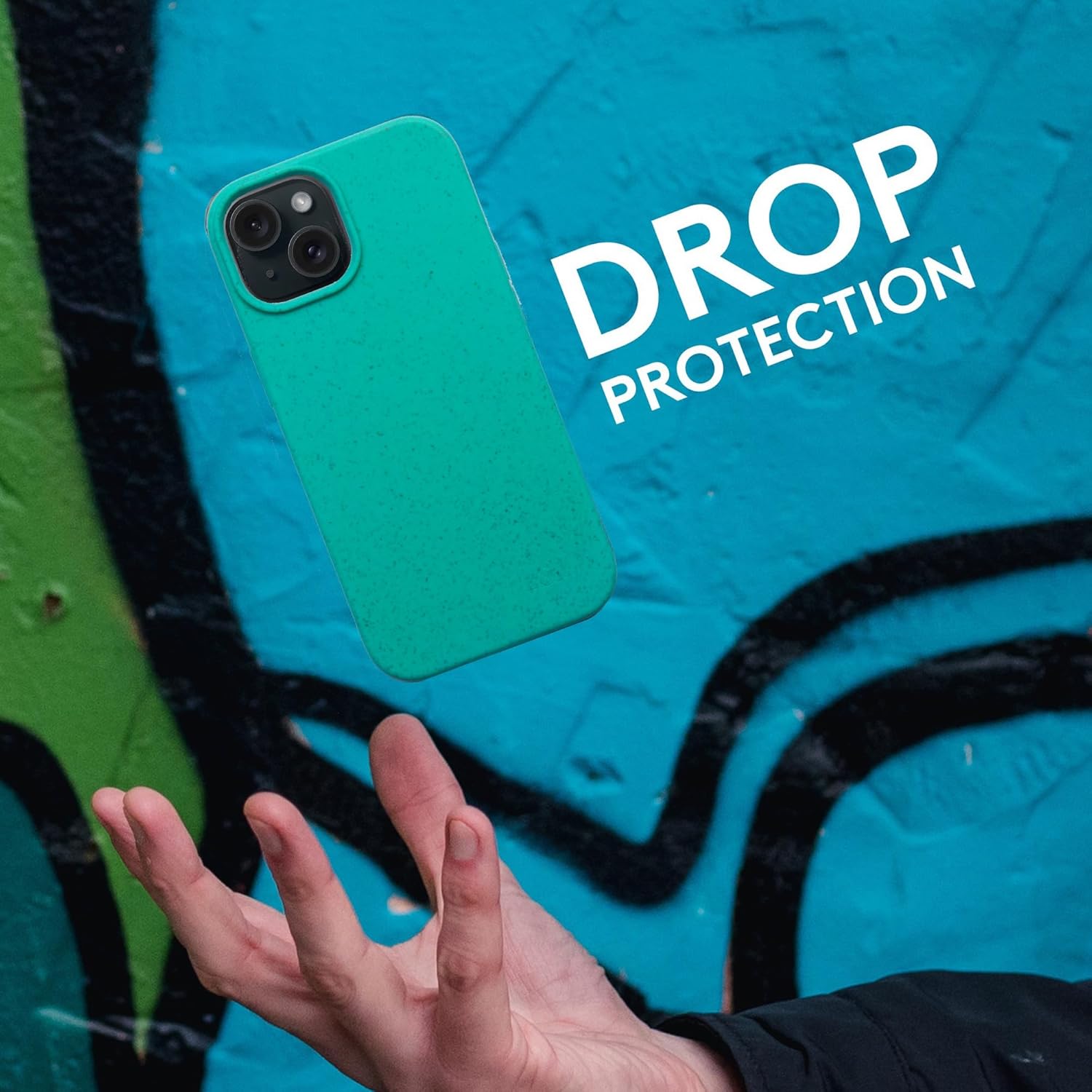 LOAM & LORE Biodegradable Phone Case for iPhone 15, Plastic Free Eco Friendly Phone Case, Plant Based Compostable iPhone 15, Premium Zero-Waste Phone Cover (Mint) - Image 2