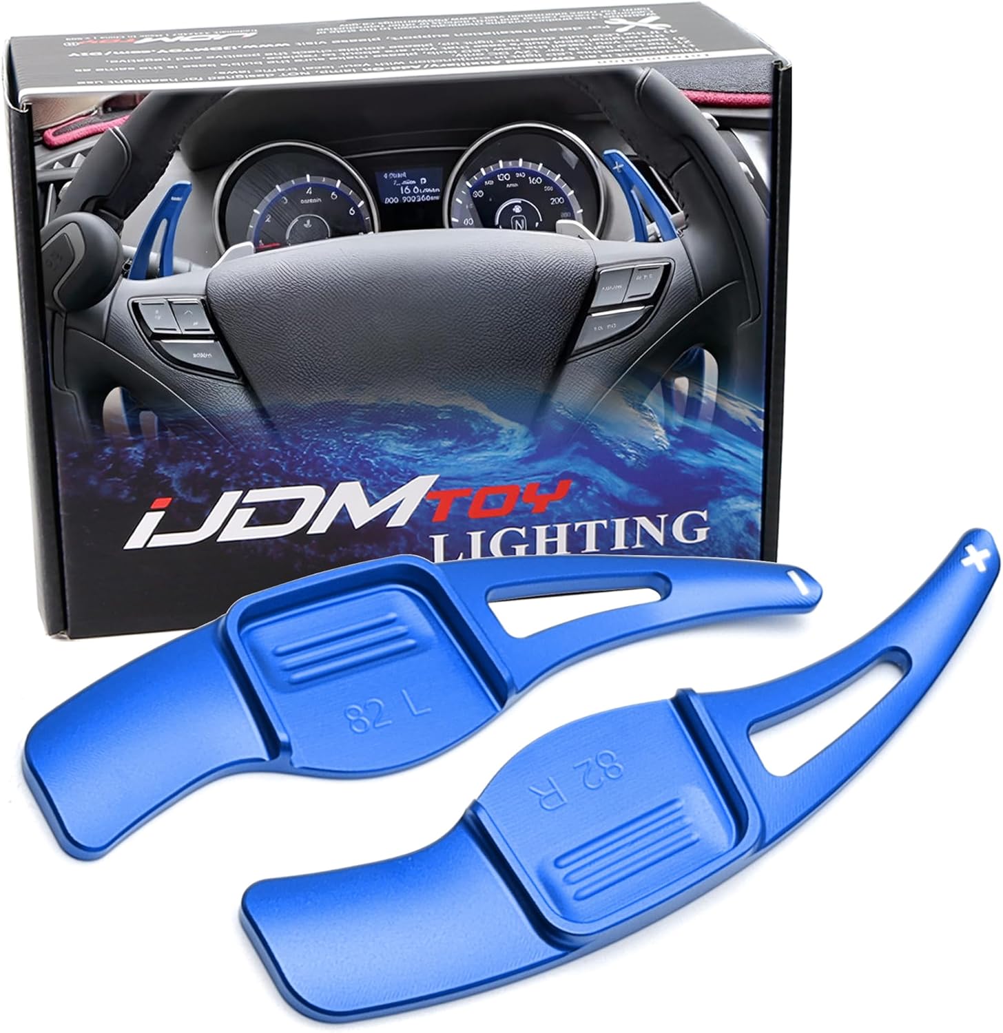 iJDMTOY Racing Sports Red Aluminum Larger Paddle Shifter Extension Compatible with Hyundai 2012-2018 Veloster