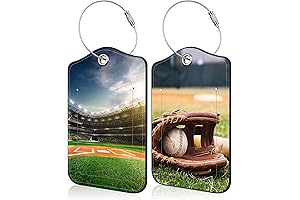 Mazumbuy 2 Pack: Baseball Luggage Tag