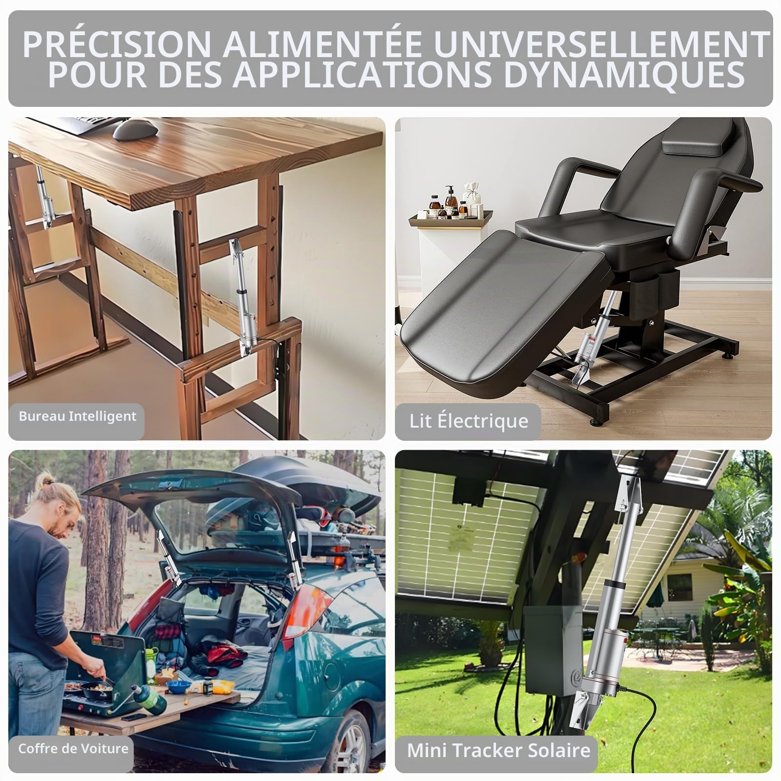 Justech Moteur à Actionneur Linéaire Heavy Duty 750N/160LBS 150mm DC 12V Actionneurs à Mouvement Linéaire pour Ouvre-Porte Électrique Voiture Automatique RV Machines Agricoles Industrielles Cargaison