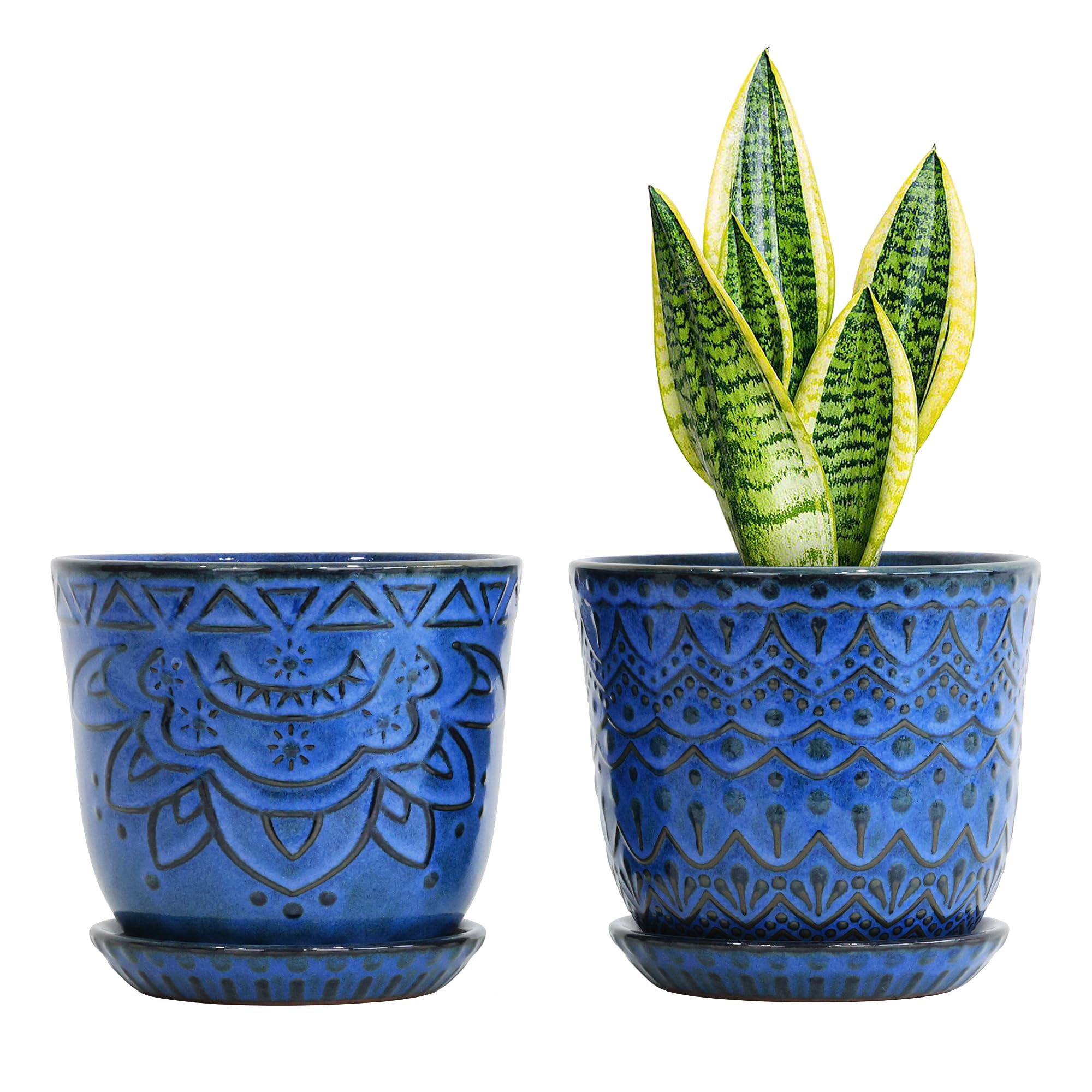 Ceramic Plant Pots - 6 Inch Indoor Planters -16 Ceramic Plant Pots - 6 Inch Indoor Planters -16