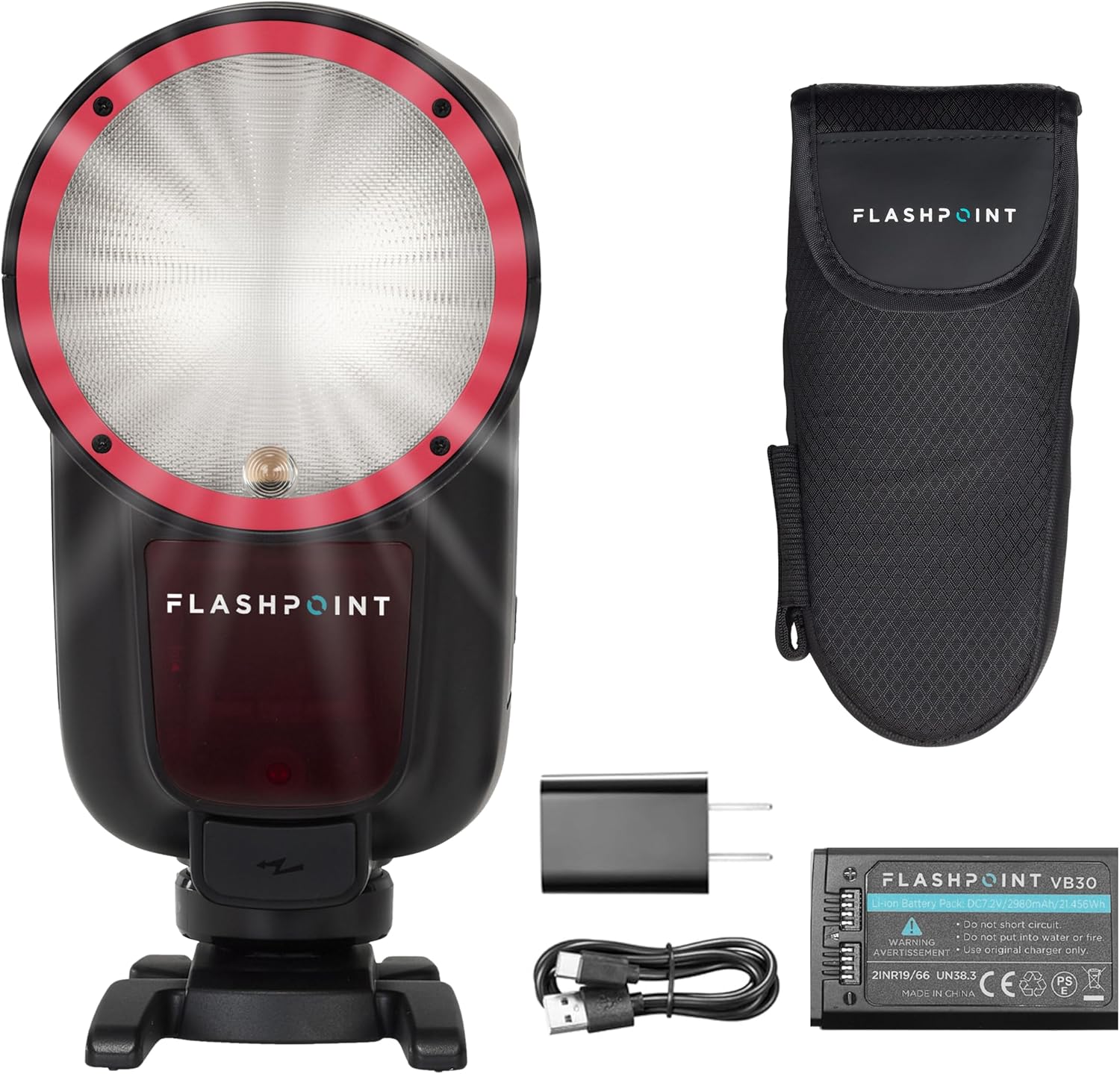 Flashpoint V1 Pro V1Pro-N Camera Flash for Nikon Camera Flash Speedlite,76Ws 2.4G TTL 1/8000 HSS,500 Full Power Flashes,1.3s Recycle Time,2980mAh Li-ion Battery, (No Sub Flash) for Nikon