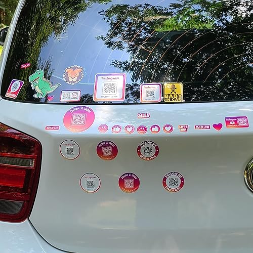 Miniatura 5 de 25pcs INS QR Code Social Media Stickers hacen crecer a los fans una gran manera de compartir sus redes sociales INS
