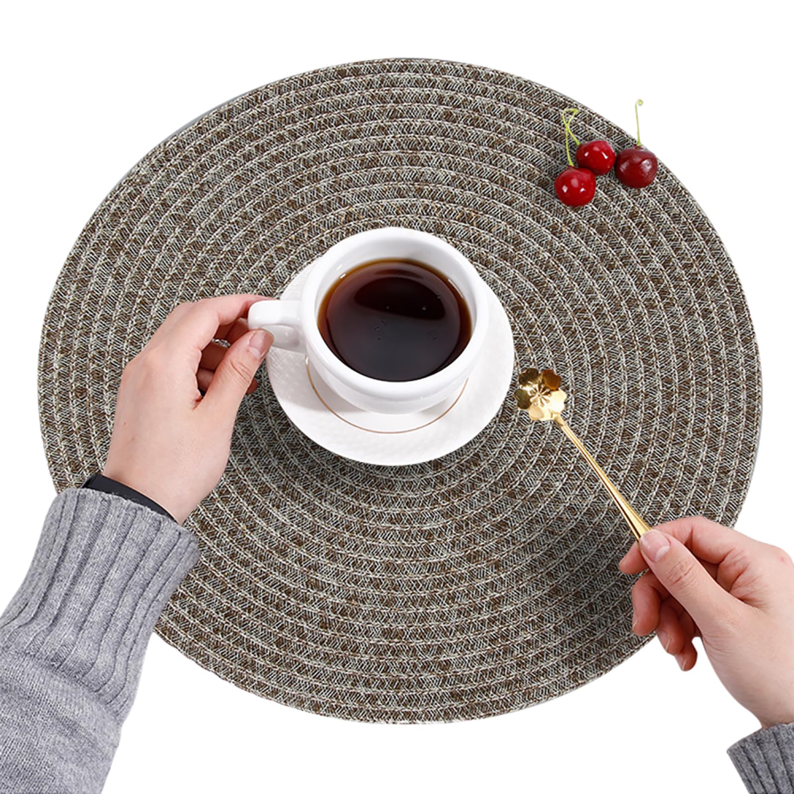 Set de table décoratif moderne rond en PVC pour adoucir vos pauses café et vos repas de famille