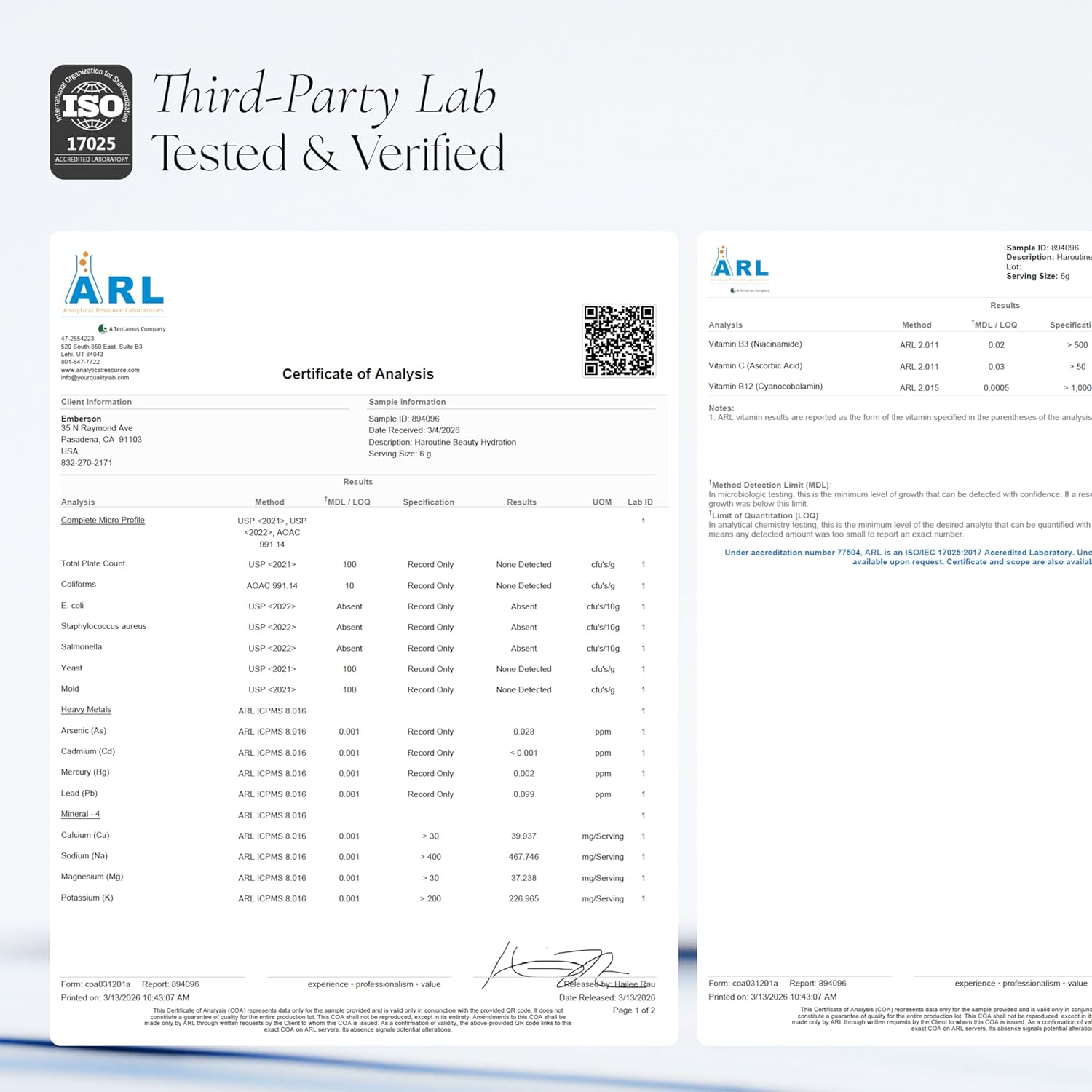 Haroutine Beauty Hydration Packets – Electrolytes Powder with Hyaluronic Acid, Niacinamide & Ceramides for Skin Barrier Support – Sugar Free Hydration Powder, Natural Peach Flavor, 30 Packets