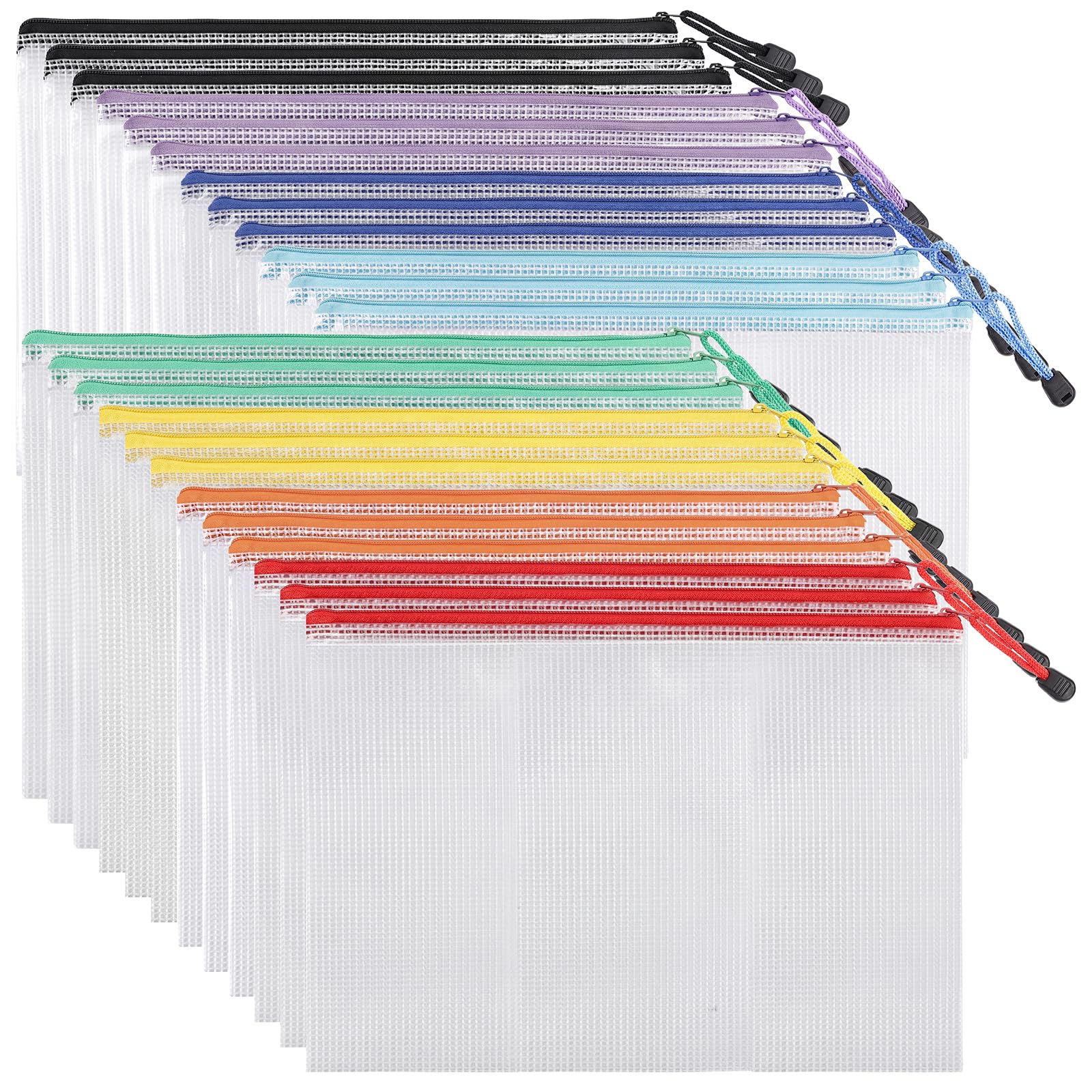 EOOUT 24pc Mesh Zipper Bags