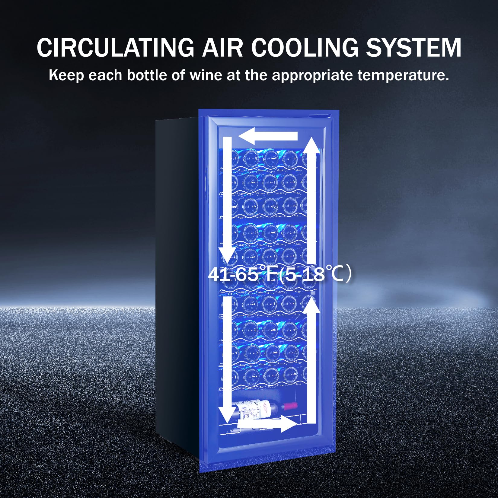 39 Bottle Dual Zone Wine Cooler Refrigerator – Freestanding Wine Fridge With Fast Cooling & Low Noise, Ideal For Red/White Wine, Champagne, Beer – Wine Chiller For Home Bar, Kitchen Or Cellar Use on Fridge.com - View 3