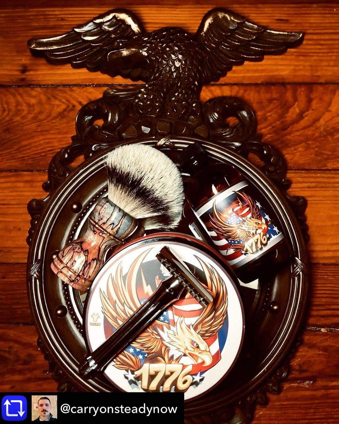 1776 Shaving Soap. Donkey Milk, Water Buffalo Milk, Whey Proteins, Tallow, Hops Extract. Osmanthus, Benzoin, Labdanum, Grapefruit, Artemisia, Tarragon, Patchouli, Musk, Tonka Bean, Cedarwood