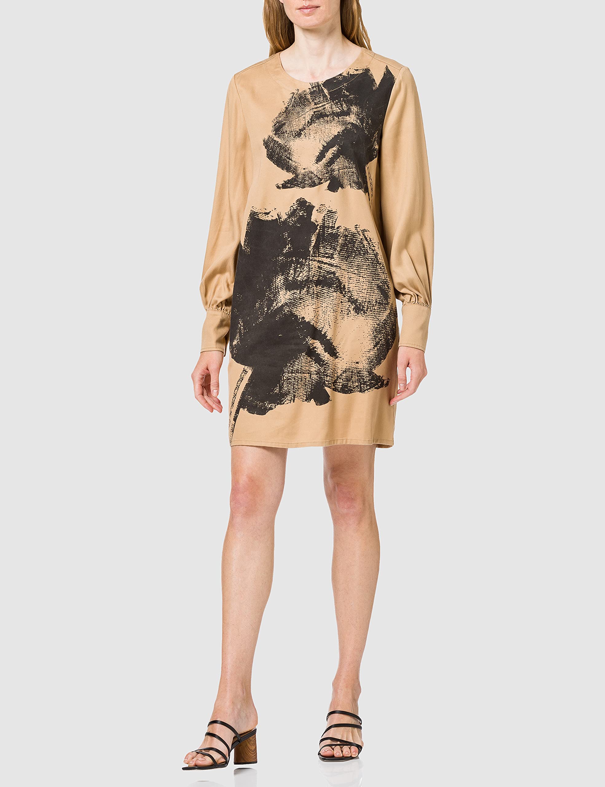 United Colors of Benetton (Z6ERJ) Women's Vestito 4FDP5VCA3 Dress, Beige 394, S - Image 2