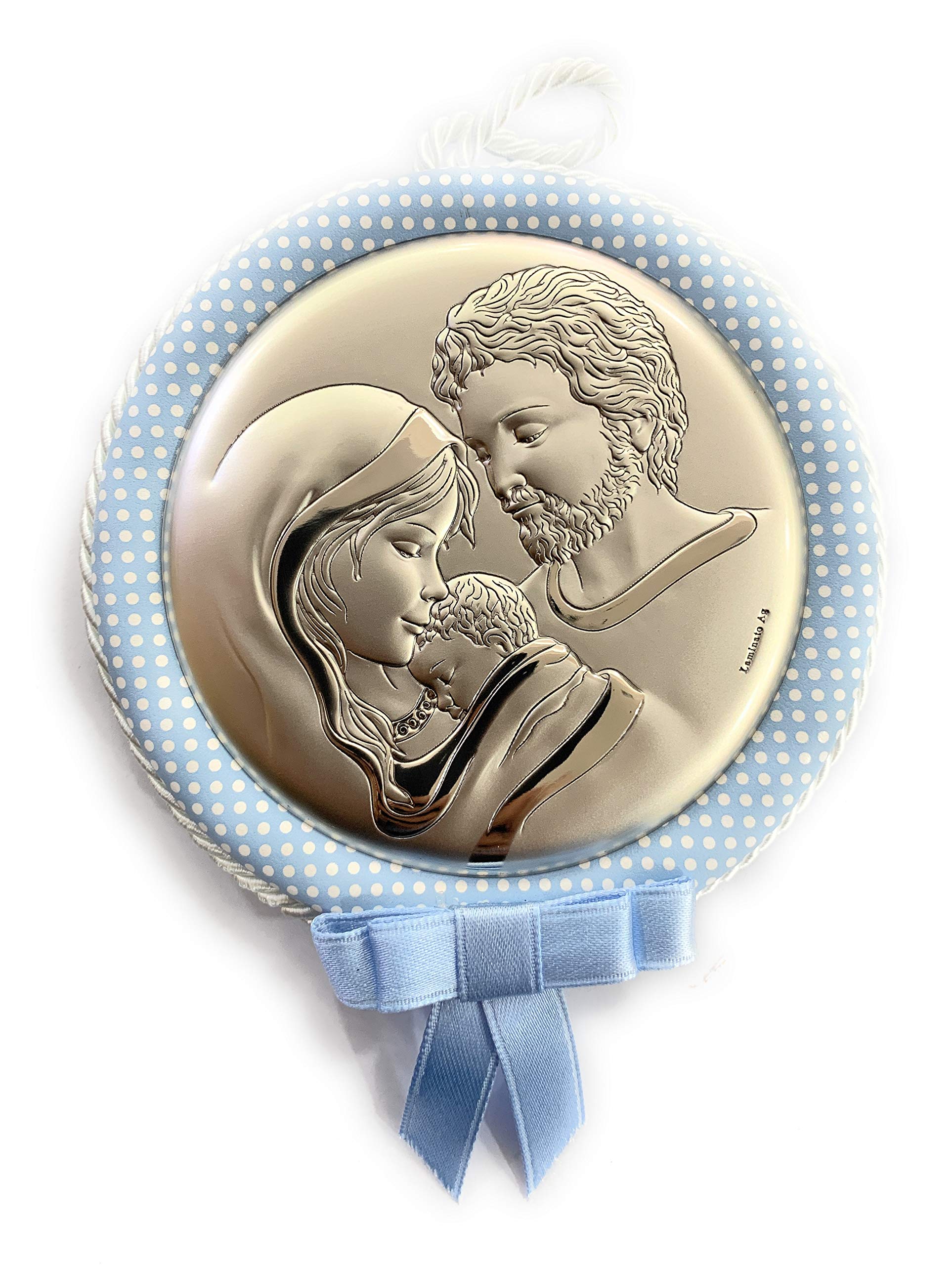 Sopraculla Medaglione Cuore Maternit&agrave; - Argento Rosa, Con Carillon, Made In Italy