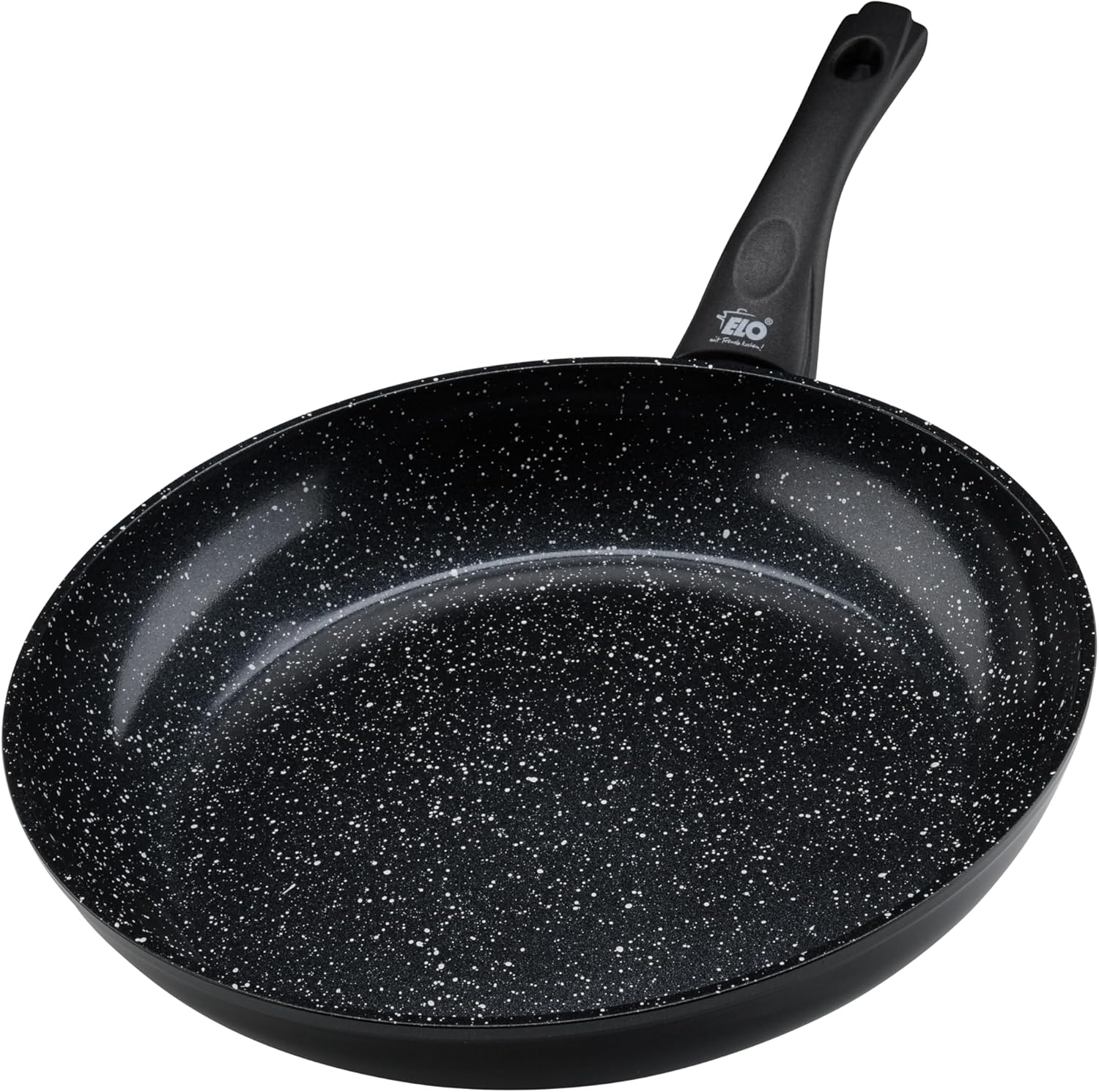 ELO Pure Belugo 59520 Frying Pan Diameter 20 cm Inner with Ceramic Coating Suitable for All Hobs Aluminium Black