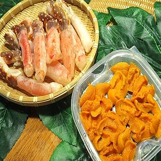 [北海道根室市] 生たらばがに棒ポーション250g・塩水うに1枚セット F-59012