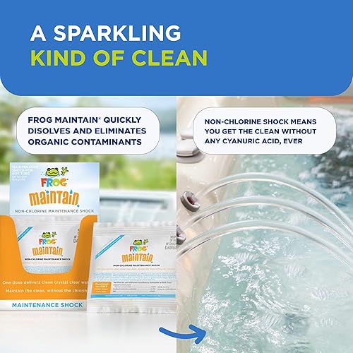 Miniatura 6 de FROG Mantenimiento para jacuzzis  Choque sin cloro para uso con todos los sistemas de desinfectante FROG de Hot Tub  Paquetes de dosis única para un