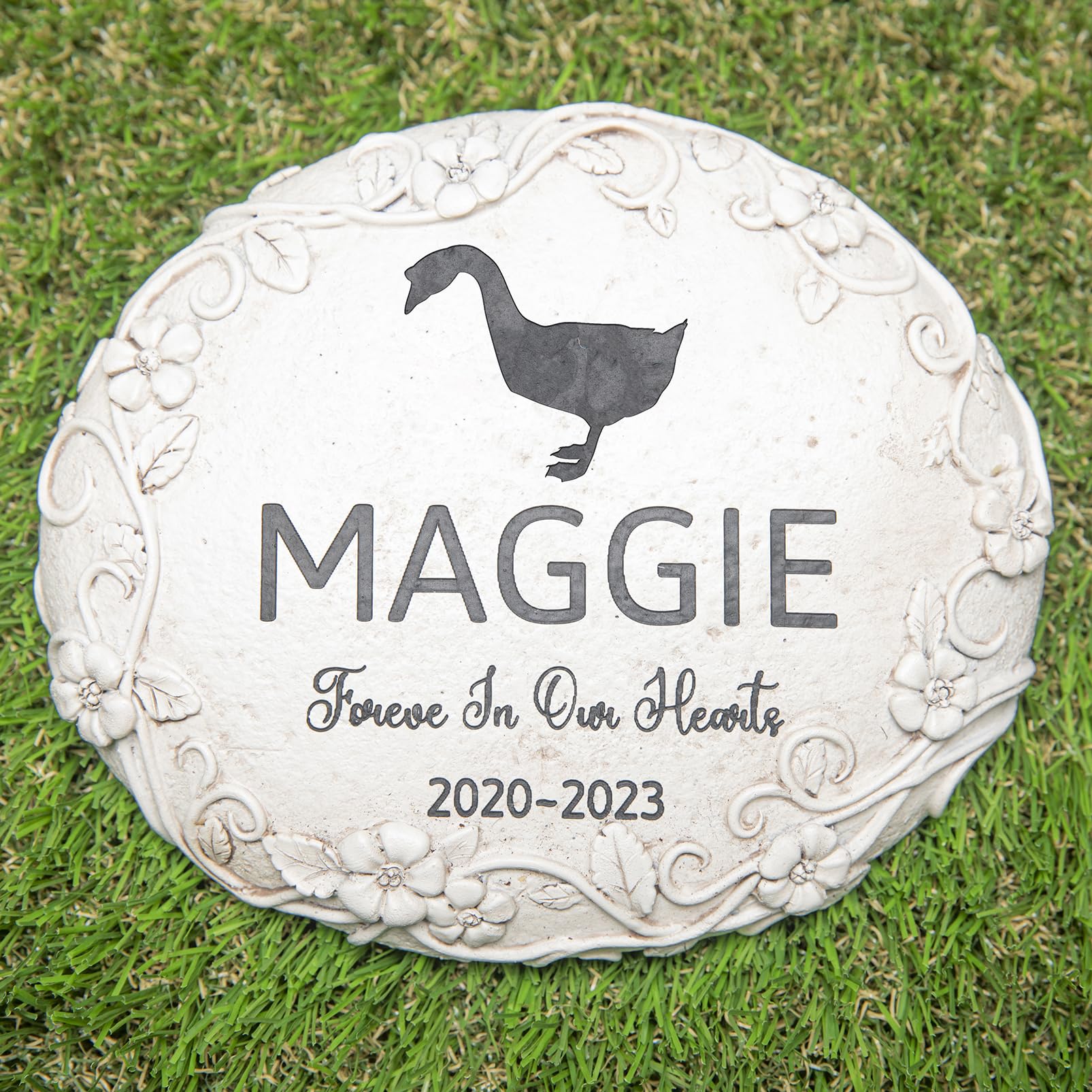 HENTOL Personalized Goose Memorial Stone, Pet Grave Marker Goose, Goose Headstone, Goose Tombstone, Goose Gravestone, Goose Memorial Gifts