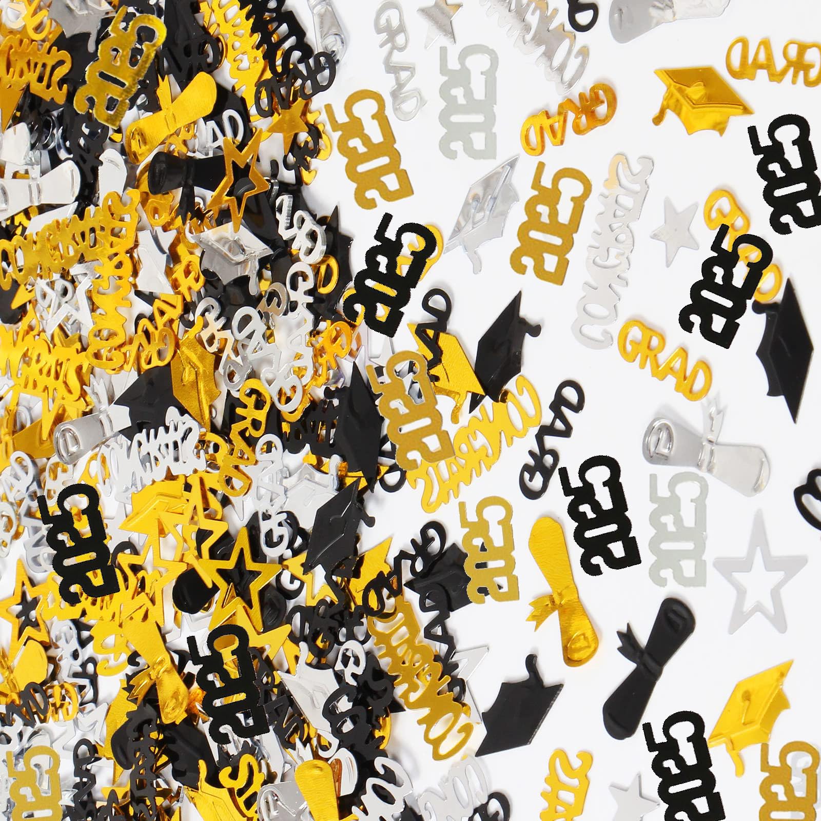 Tsophreniq Glittering Confetti Graduation Photo Gold Black Blue Party Throw Decoration for Festivities Gold Black Blue Party Decorations