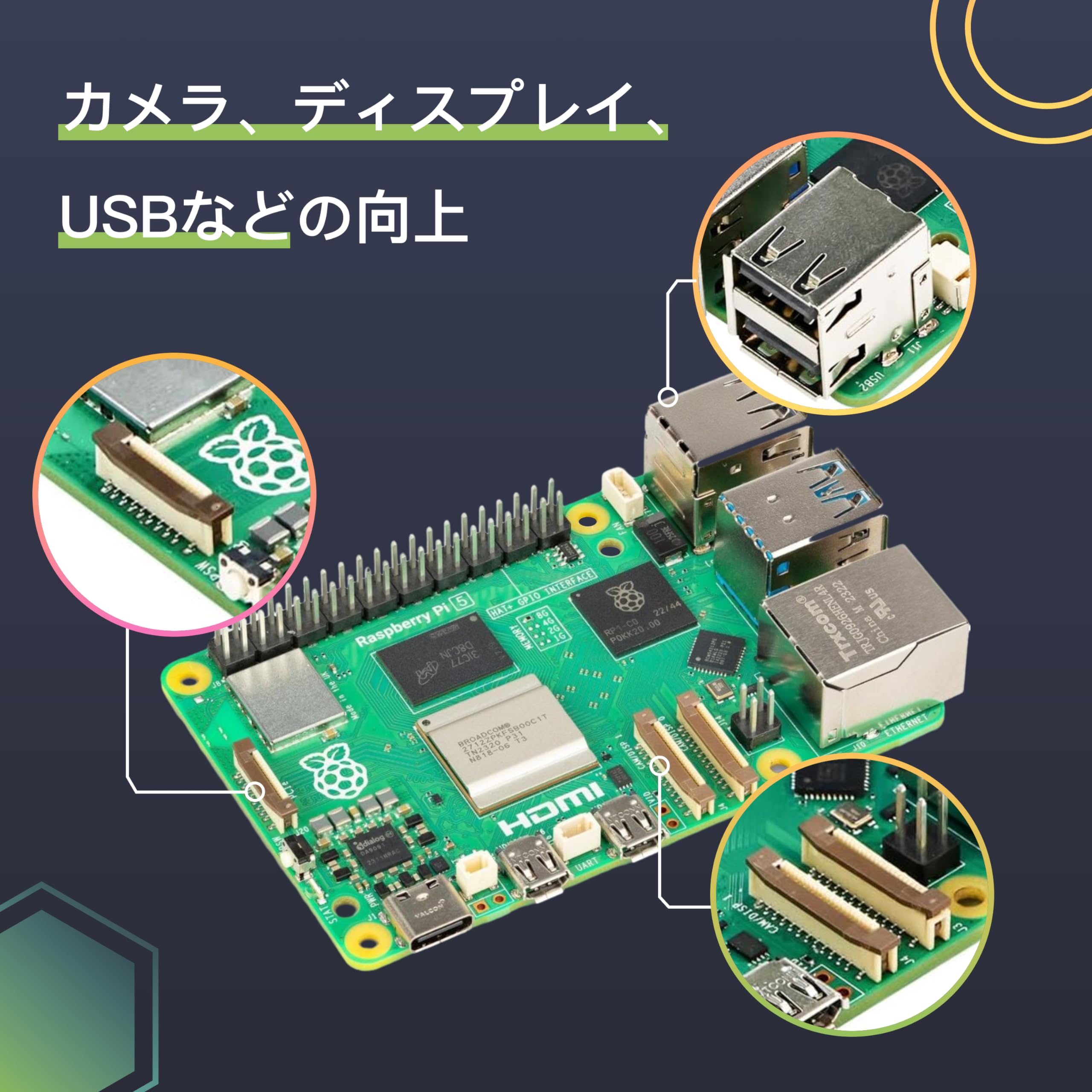 Amazon.co.jp: Raspberry Pi 5 Compatible with 4 GB Mainboard