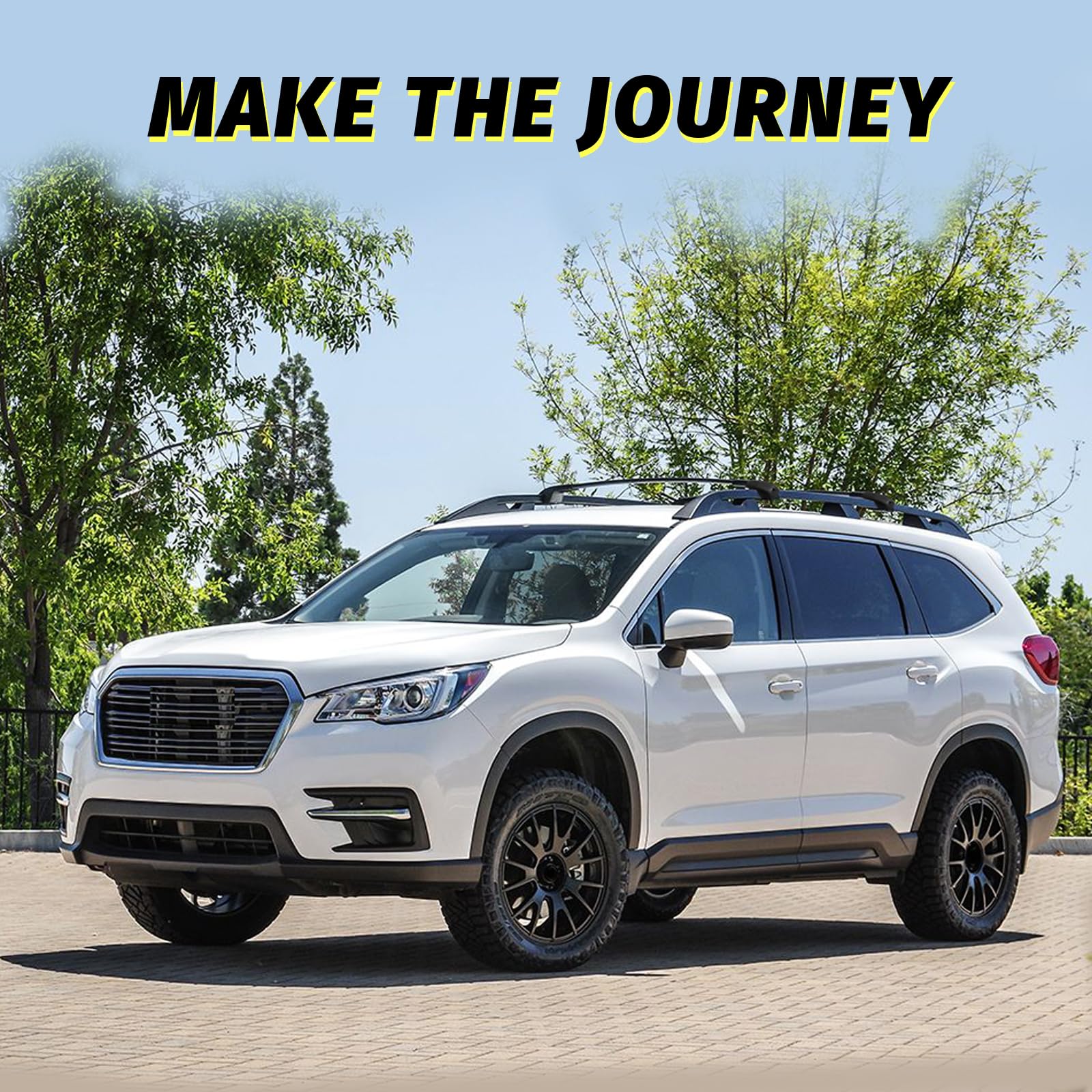 Car Roof Rack Cross Bars Compatible with 2019-2023 Subaru Ascent (for Raised Side Rails), Aluminum Lockable Roof Cross Bars for Kayak Bike Rooftop Cargo Carrier Bag Basket Luggage