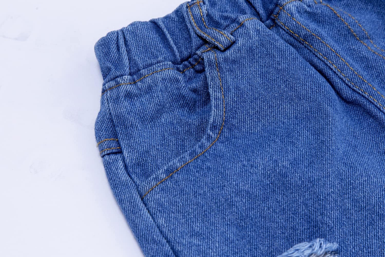 Mud Kingdom Boys Jean Shorts Fashion Denim Shorts Elastic Waist Summer Casual - Image 4