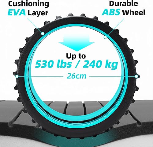 Miniatura 8 de Rodillo de espalda para aliviar el dolor de espalda y estiramiento, rodillo de masaje de tejido profundo soporta hasta 530 libras 529.1 lbs,