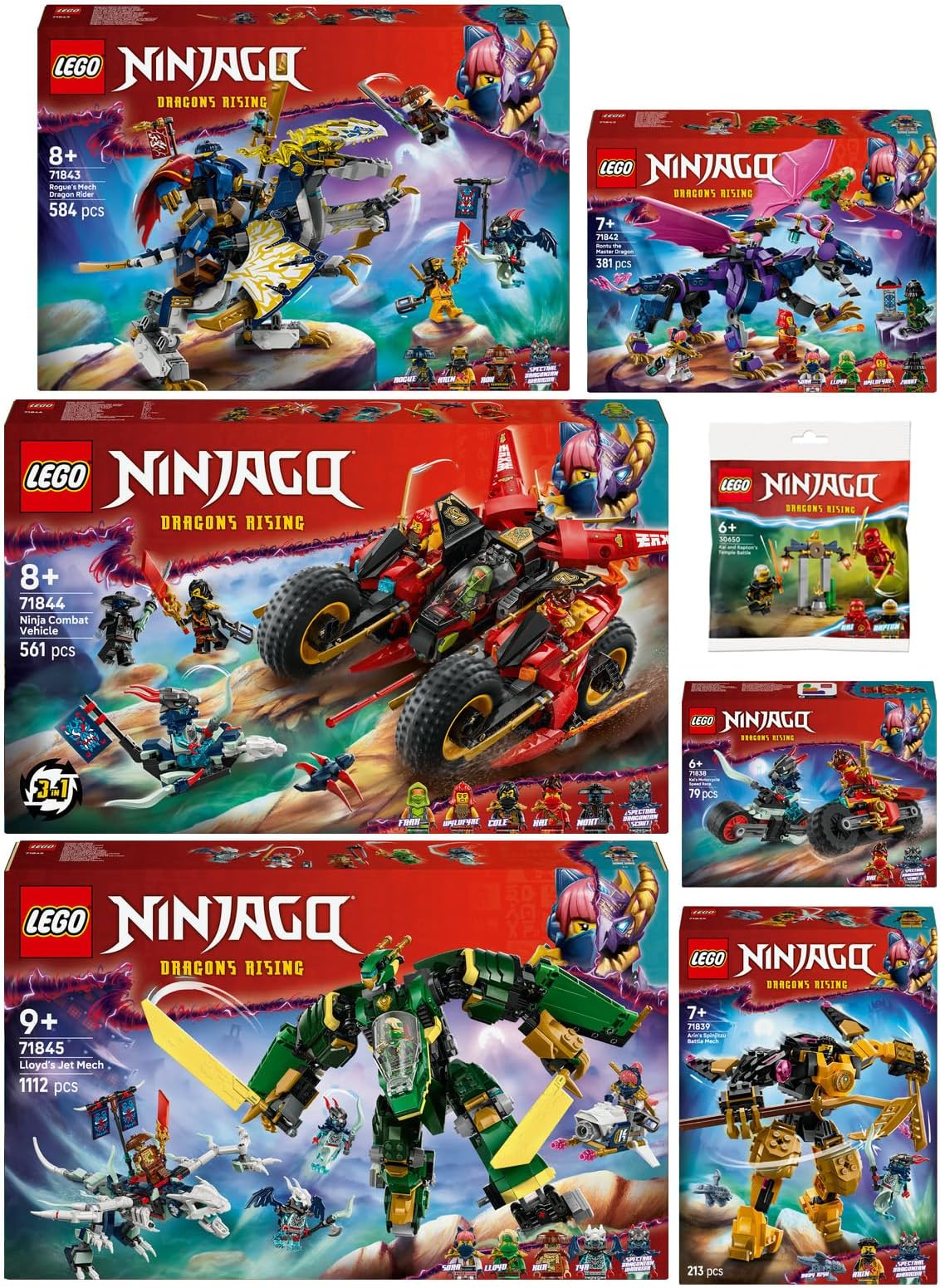 Lego Ninjago 7 Piece Set 71838 Kais Motorcycle Race 71839