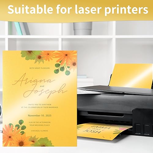 Vista 37 de Papel de cartulina blanco brillante, 25 hojas de papel perlado de 92 libras para manualidades, cartulina brillante de doble cara para proyectos