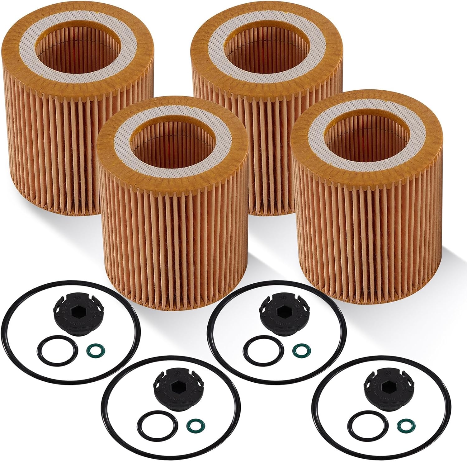 HU816X Oil Filter for BMW 328i 325i 128i 135i 320i 330i 335i 428i 435i 525i 528i 530i 535i 540i 640i 740i M2 M3 M4 X3 X4 X5 X6 Z4 M235i ActiveHybrid 3/5/7 Replace: 11427566327 11427541827 (4 PCS)