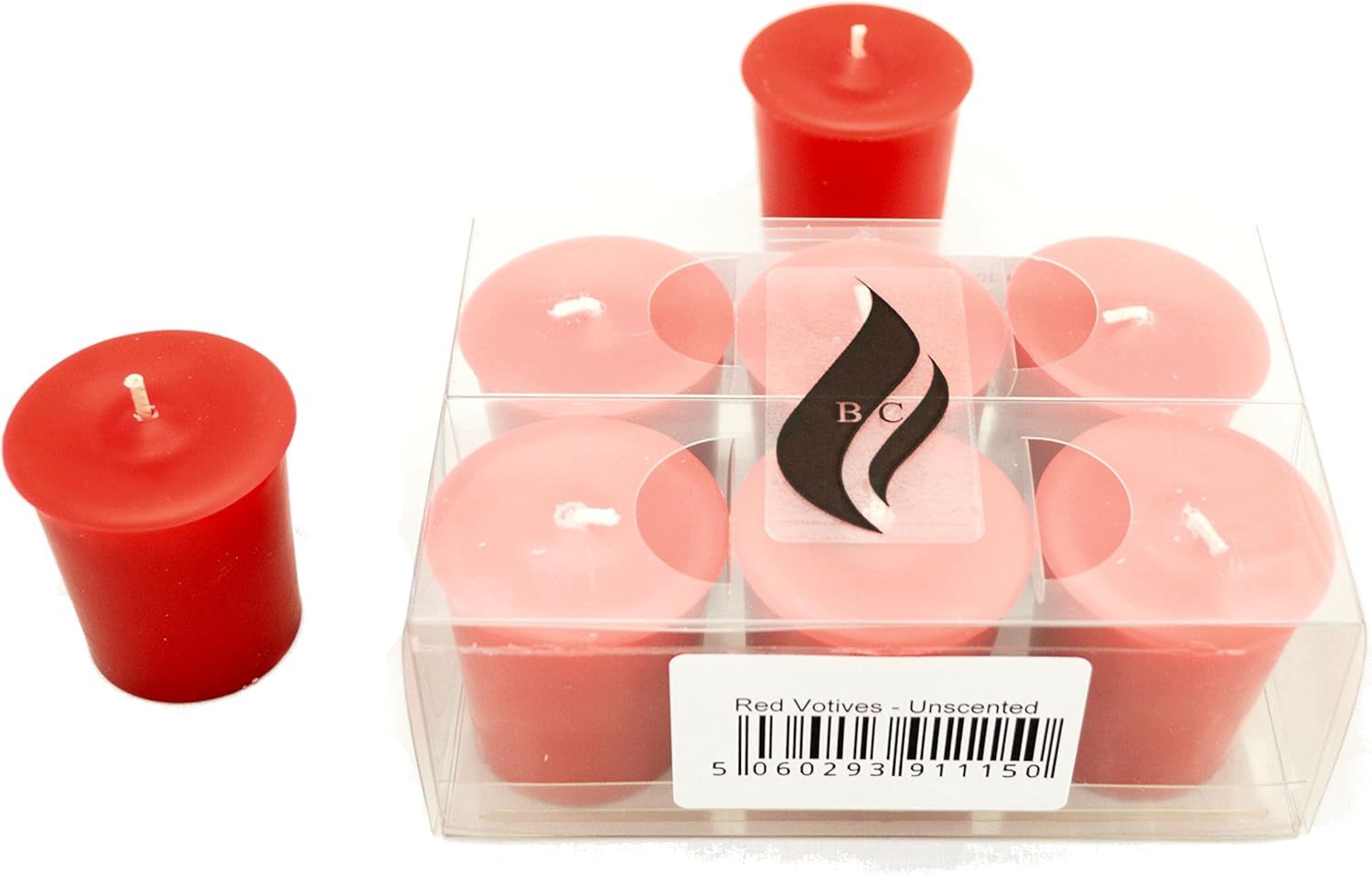 6 x Red Votive Candles Unscented Amazon.co.uk Home & Kitchen