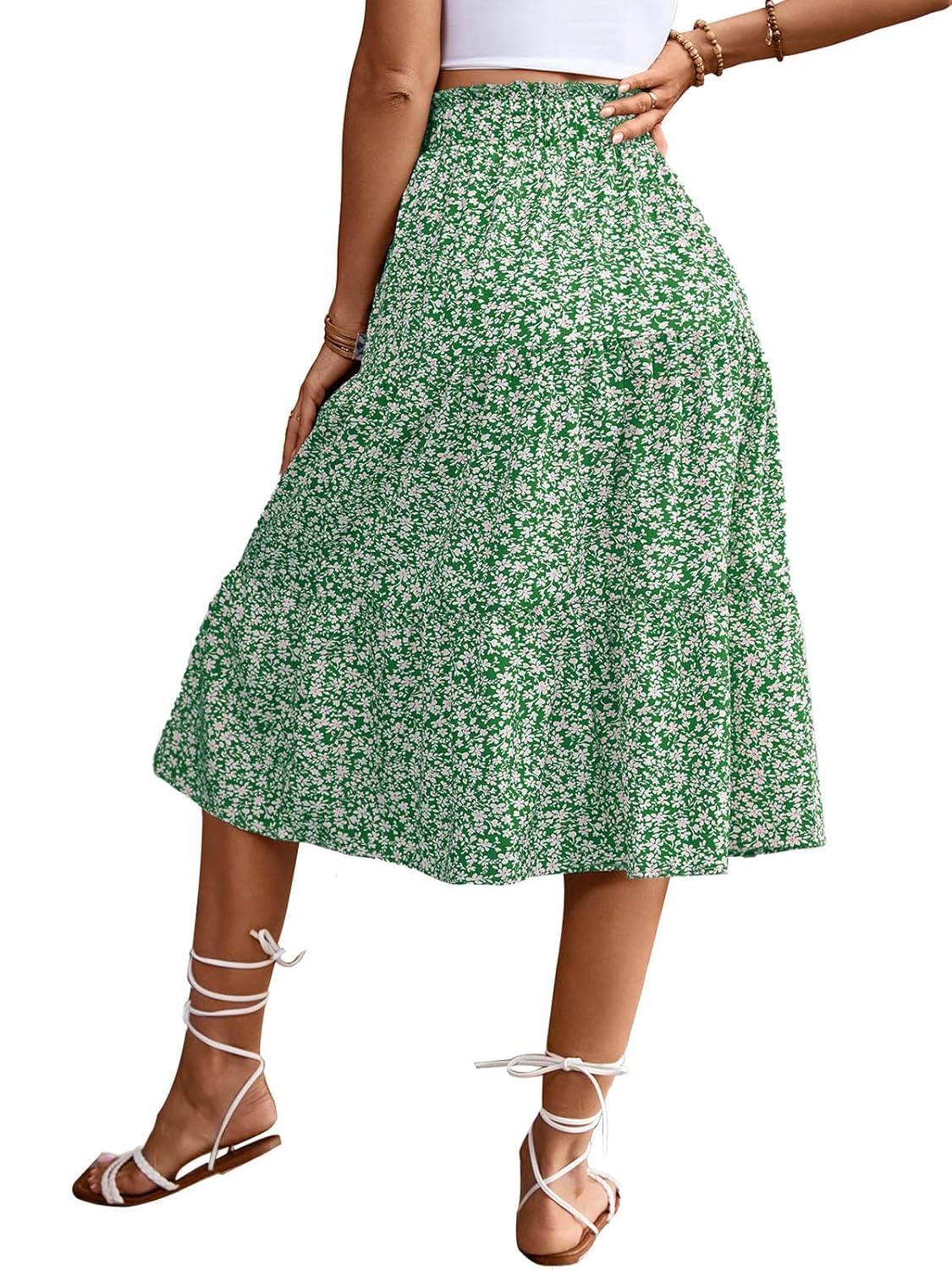 Saia midi feminina cintura alta elástica casual verão na moda gravata frontal rodada babados floral saia evasê DJ626 em promoção! Veja a oferta e mais achadinhos de Saias 4 Hoje é o melhor dia para comprar Saia midi feminina cintura alta elástica casual verão na moda gravata frontal rodada babados floral saia evasê DJ626 com aquele preço maroto! Promoção! Aproveite a oferta! 4