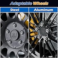 Vista 7 de dynofit Tuercas de llanta de 1/2 pulgada a 20 compatibles con Ford Ranger Mustang Jeep Grand Cherokee Wrangler, 20 tuercas cromadas de 1/2 x 20