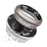 KEMEI Professional Hair Clippers for Men, Automatic Circular Hair Trimmer, Cordless Self-Haircut Kit with LED Display, KM-887 Silvery