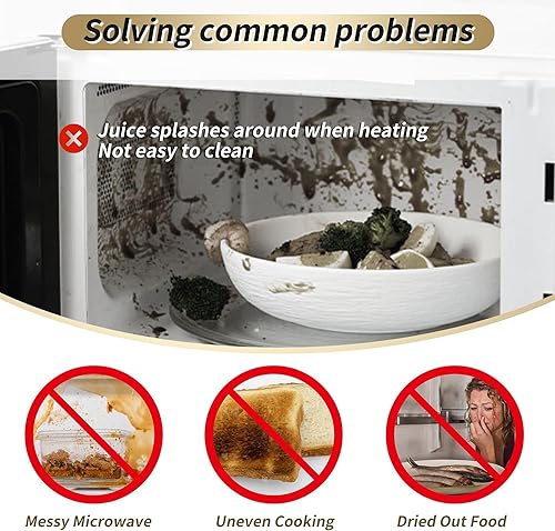 Miniatura 7 de Funda para alimentos para microondas, salpicadura plegable ventilada, cubierta de microondas para escurridor de frutas y alimentos, multiuso,