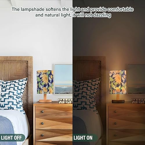 Miniatura 5 de Nightstand Lamp Bedroom Table Lamps Minimalist Floral Gold Sunflower Night Lights for Boys Porch