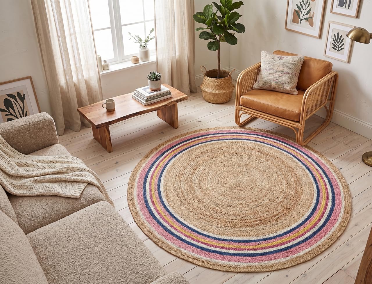 Elevated Earth-Tones Meet Geometric Precision in This Signature Series of sustainably Crafted Jute and Fiber Rugs.