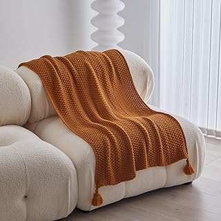 WESHIONGOO Cable Knit Throw Blanket for Couch Bed Sofa Chair