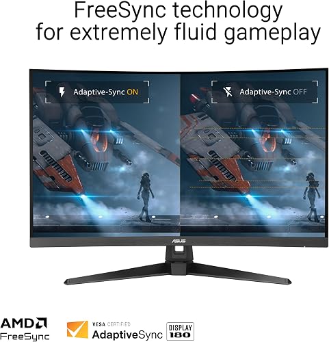 ASUS TUF Gaming VG32WQ3B 31.5" Gaming Monitor (QHD, Curved, 180Hz, ELMB, FreeSync, 1ms GTG (0.5ms minimum), 90% DCI-P3, HDR, DisplayWidget Center) - 4