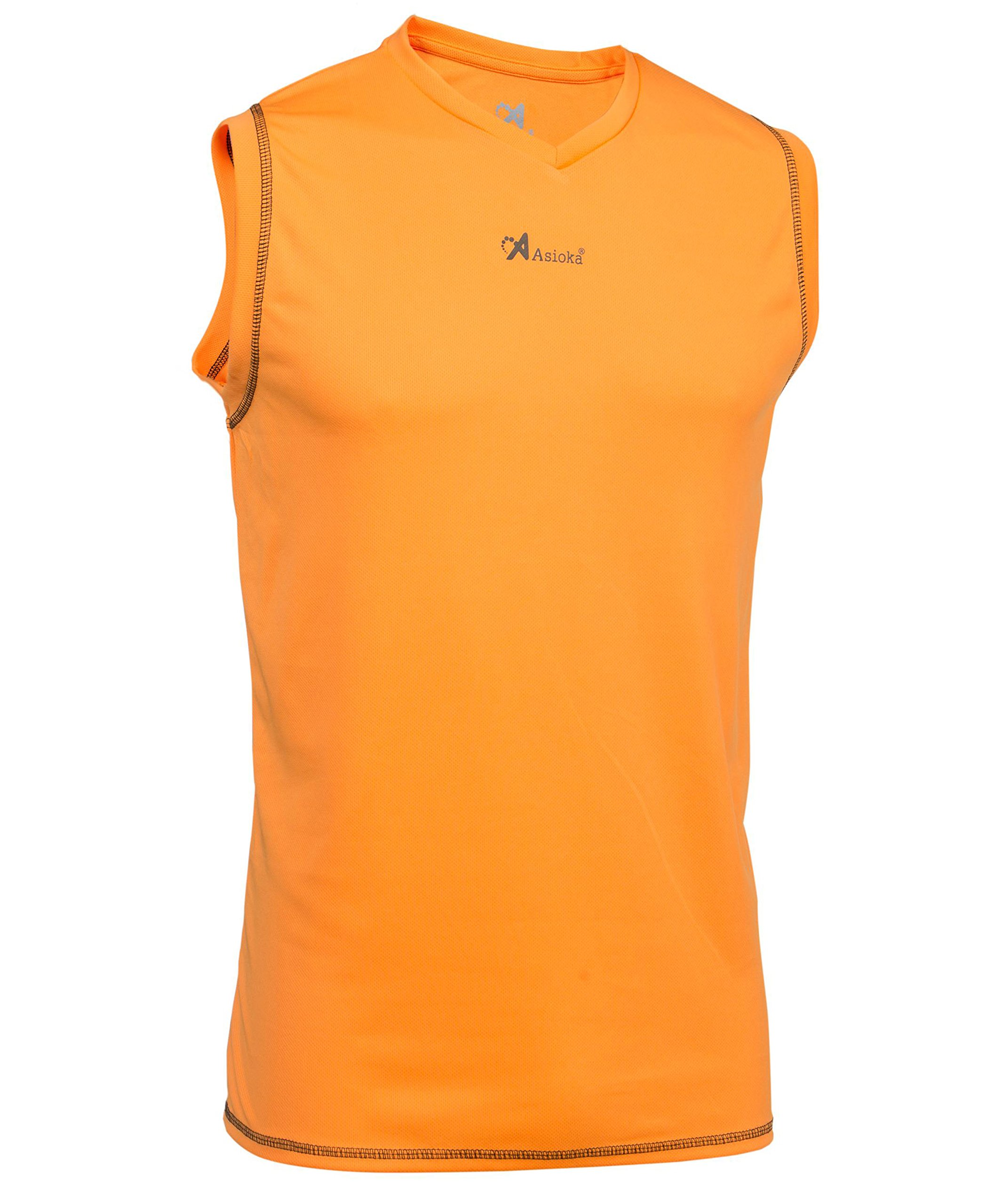 Asioka 184/17 Unisex Adult Sleeveless Basketball Jersey, 184/17 Naranja XL, Orange, XL