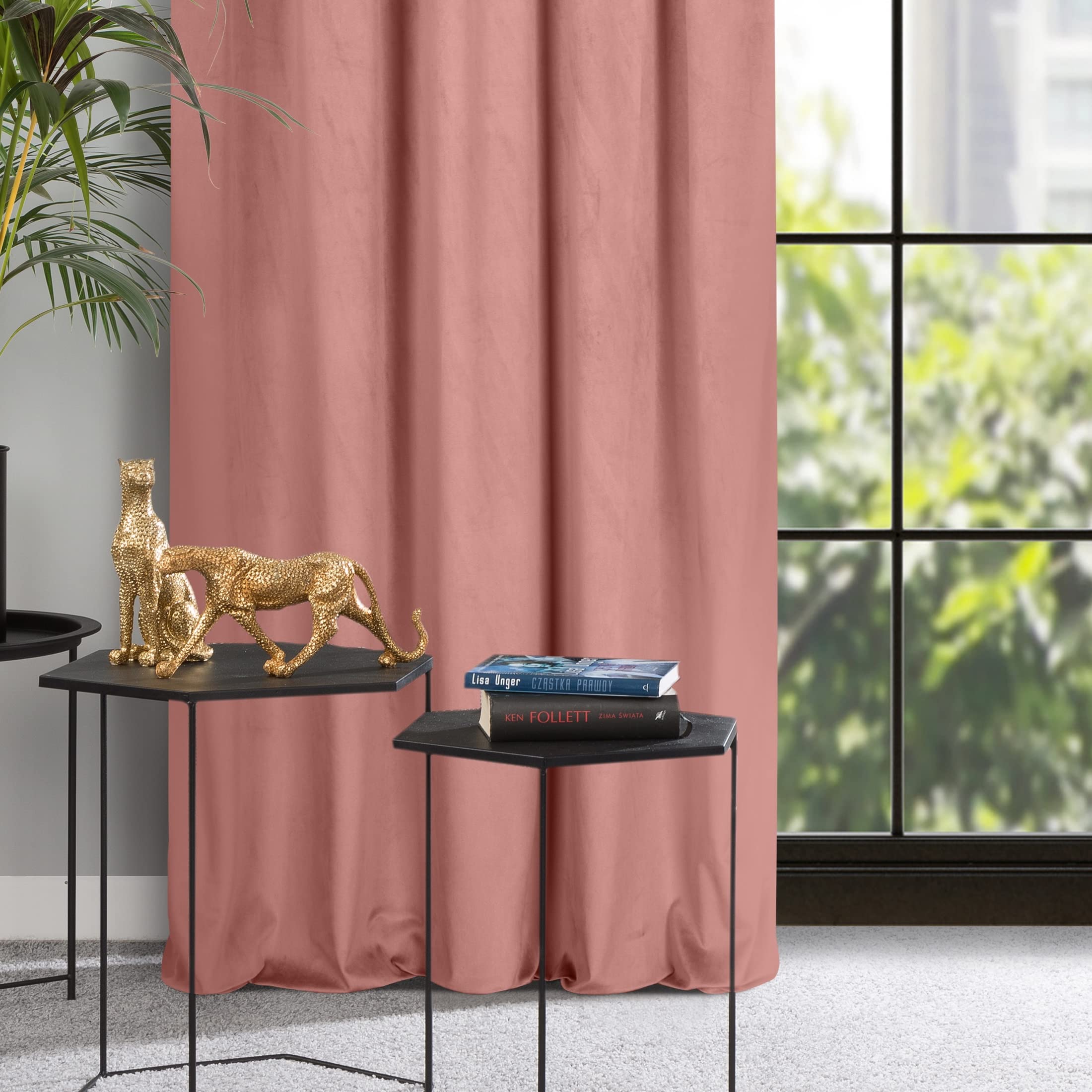 Samt-Vorhang Aus Velvet – 140x300 Cm In Schwarz Mit Kräuselband